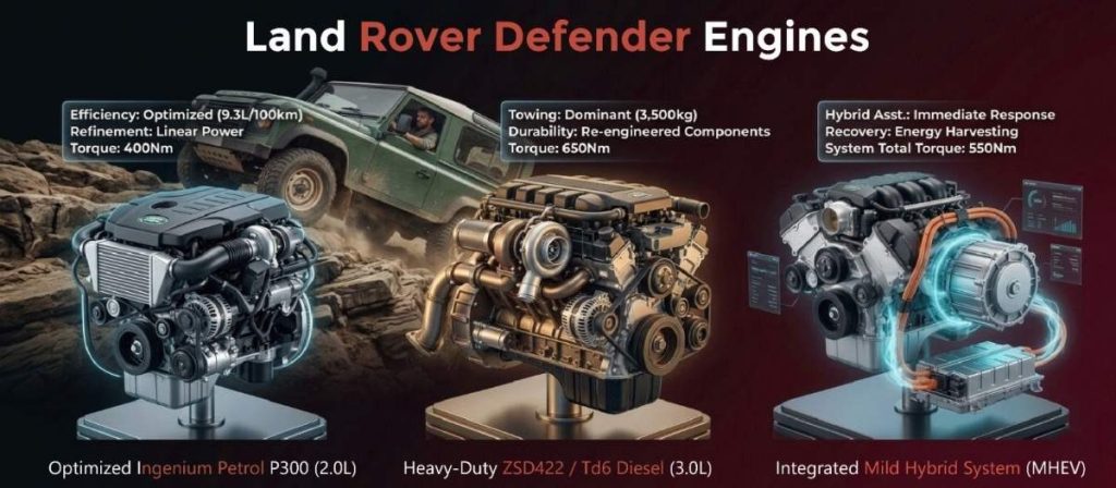 Land Rover Defender Engines: