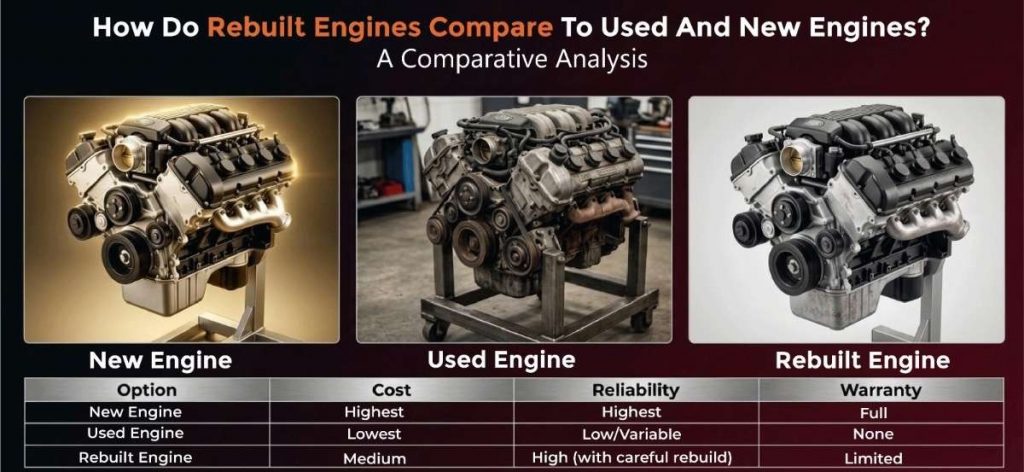 How Do Rebuilt Engines Compare To Used And New Engines?