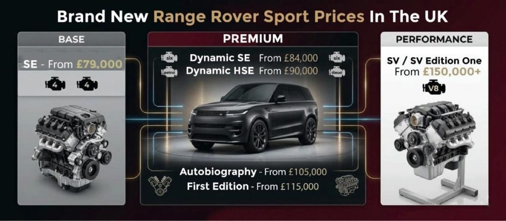 Brand New Range Rover Sport Prices In The UK: