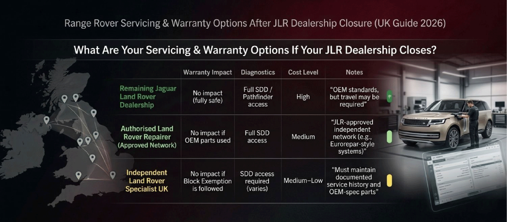What Are Your Servicing And Warranty Options If Your JLR Dealership Closes?