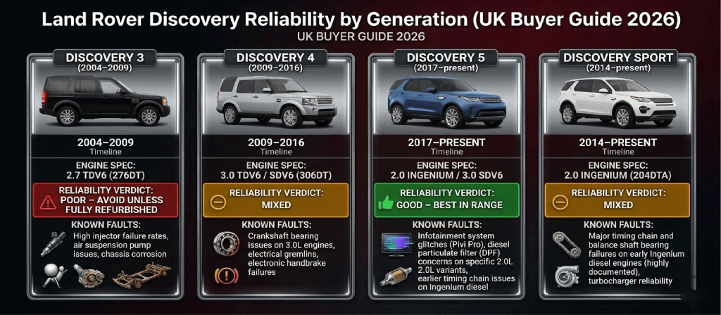 Land Rover Discovery Reliability by Generation: