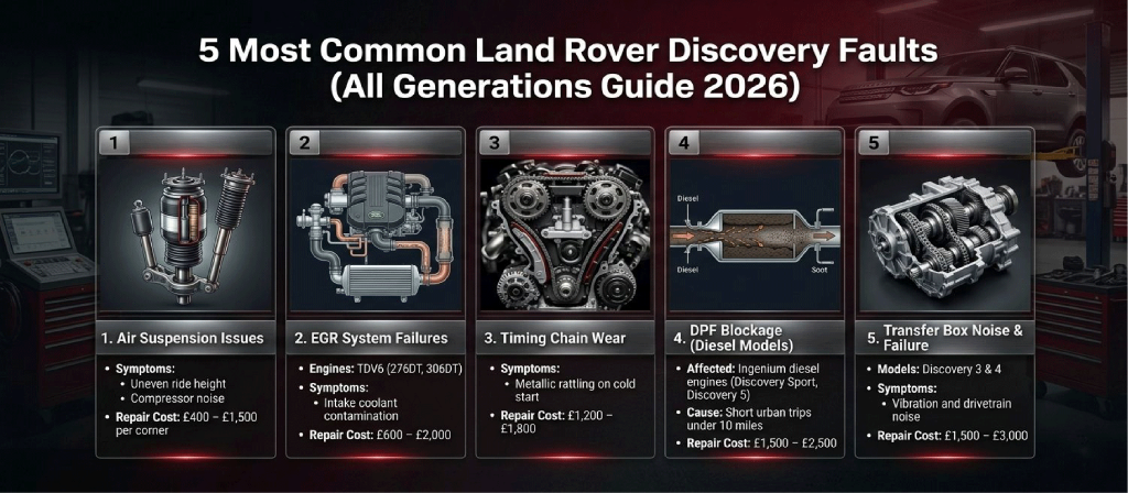 5 Most Common Land Rover Discovery Faults: