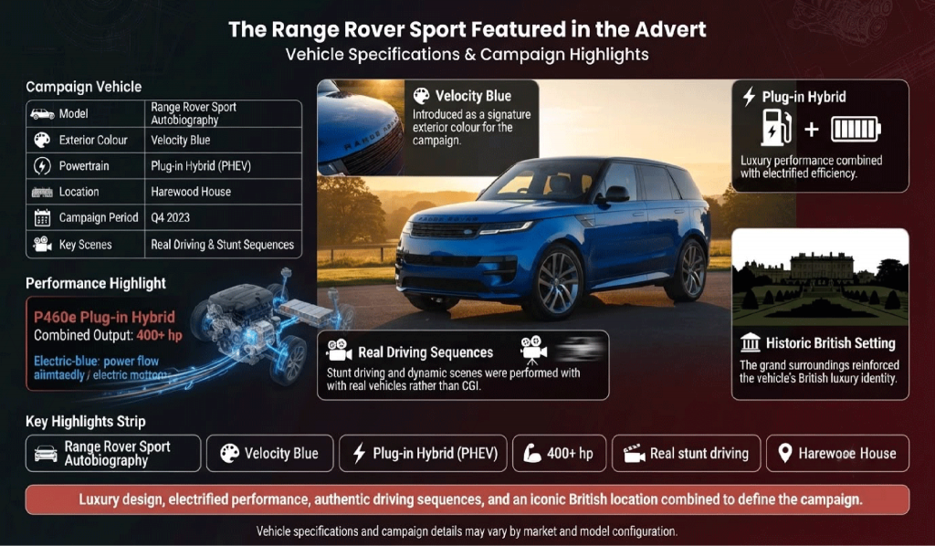 The Range Rover Sport in the Advert:
