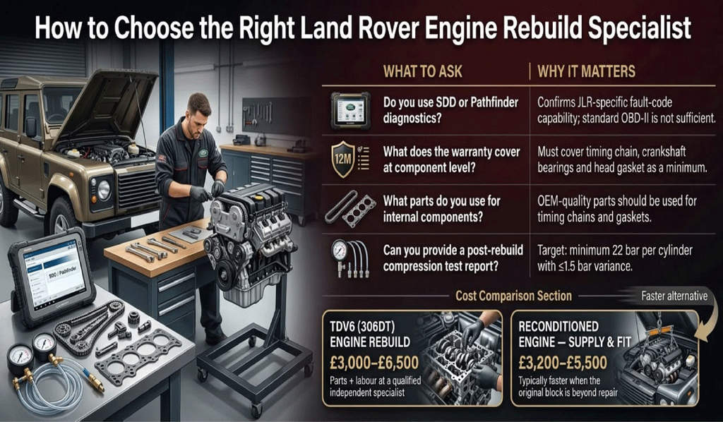 How to Choose the Right Land Rover Engine Rebuild Specialist: