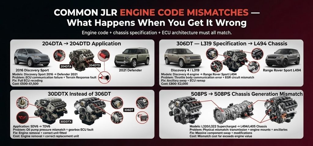 Common JLR Engine Code Mismatches and What Happens When You Get It Wrong: